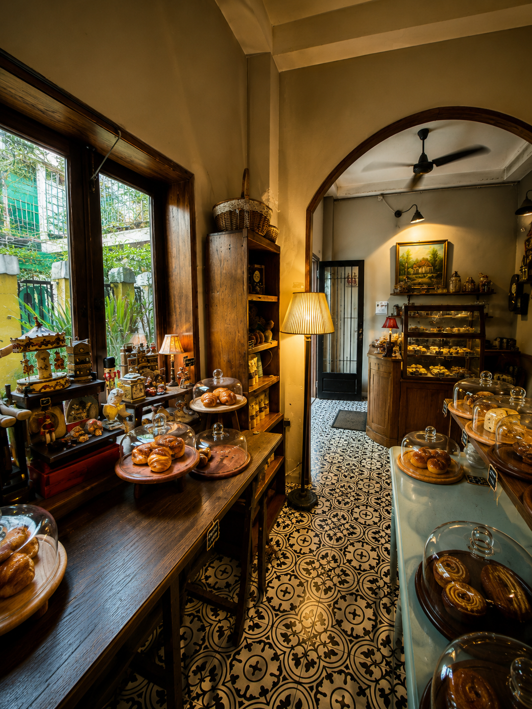 Walk-Through Pastry Display Instead of a Traditional Counter - Blue Dream Saigon