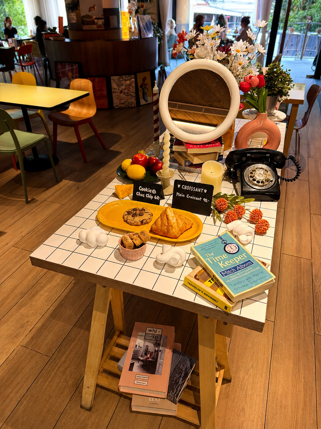 Vintage Phone & Pastry Styling - Lazy Daisy, Bangkok