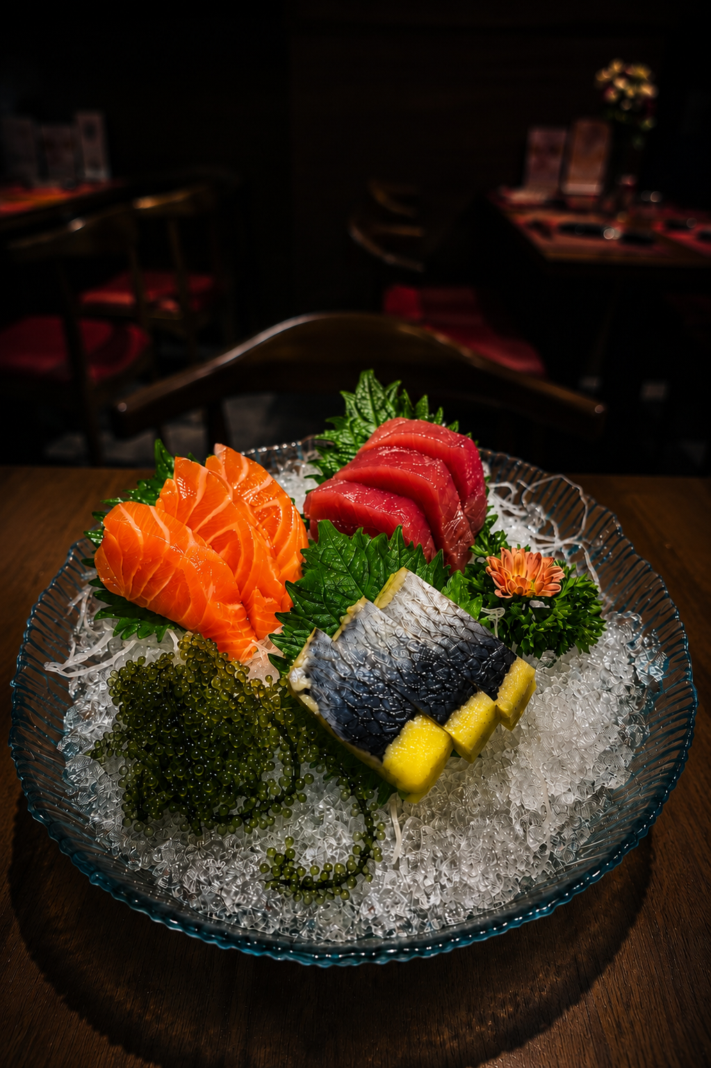 Sashimi on Ice with Sea Grapes – NEKO Saigon