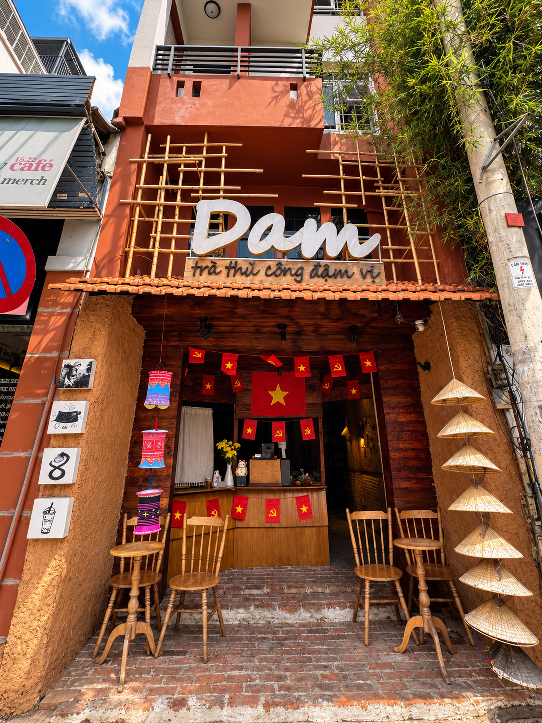 Bamboo & Local Heritage Display Façade - Dam, Saigon