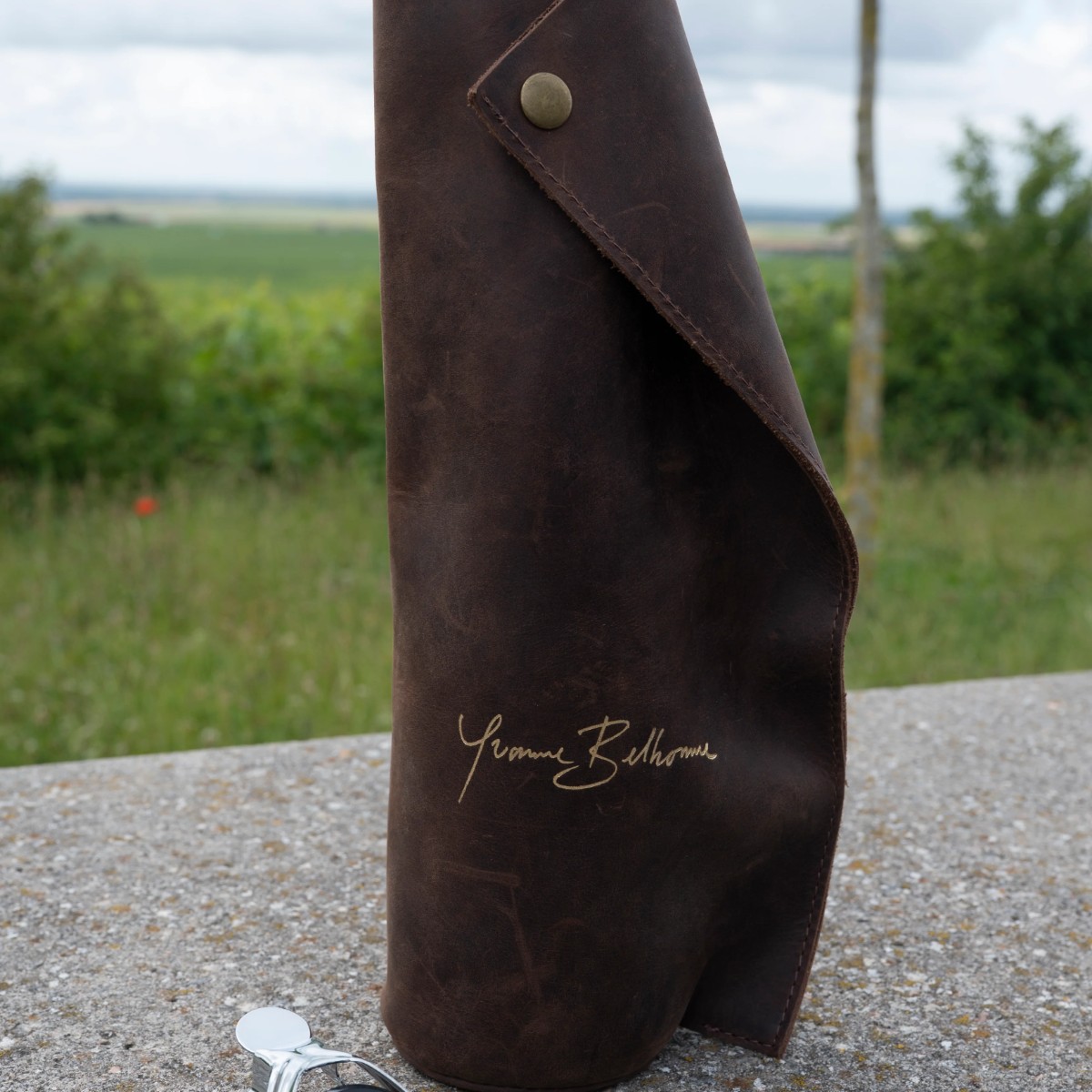 Artisan Handmade Leather Champagne Sleeve