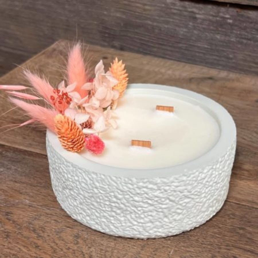 Water Green Decorative Floral Candle