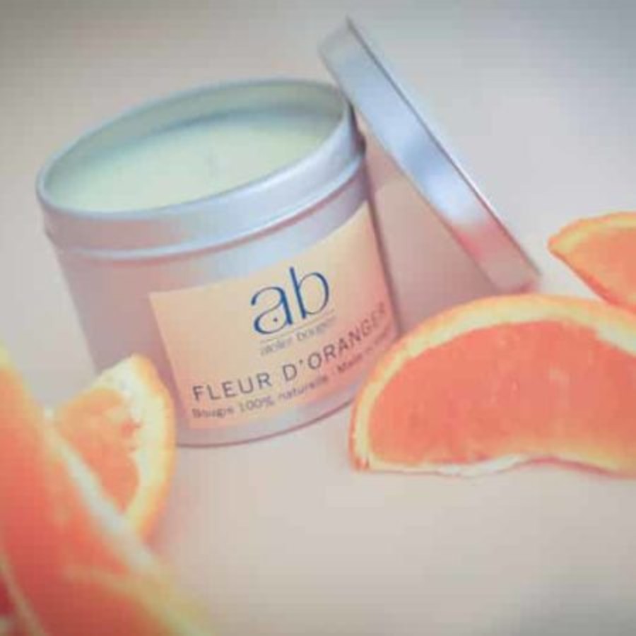 Orange Blossom Scented Metal Candle