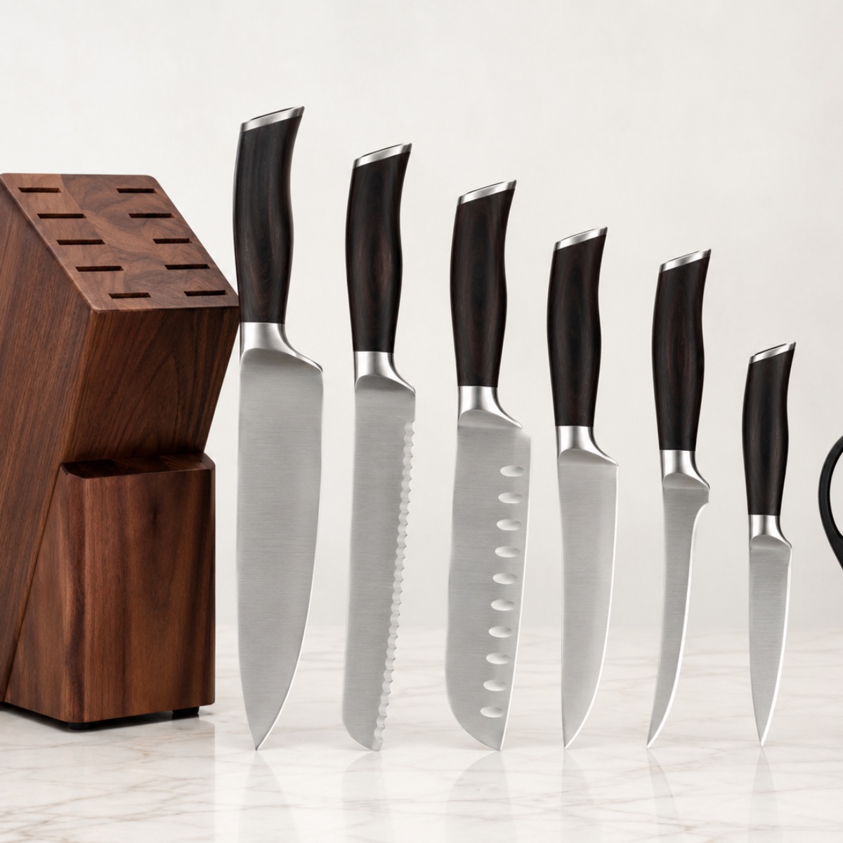 Professional 8-Piece Chef Knife Set with Wooden